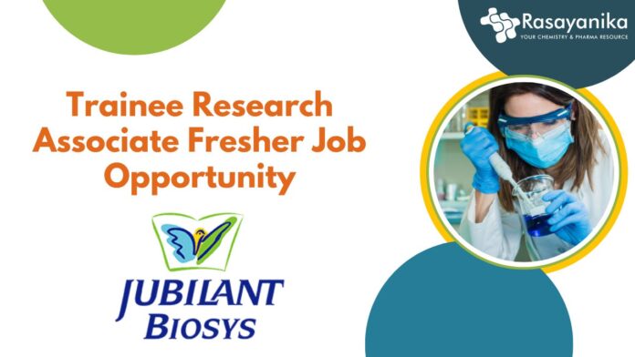 Trainee Research Associate Fresher Job Opportunity