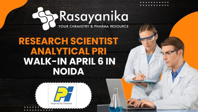 Research Scientist Analytical PRI