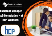 Assistant Manager R&D Formulation - at HCP Wellness in Bavla