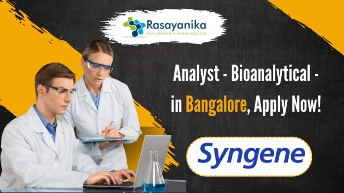 Analyst - Bioanalytical at Syngene