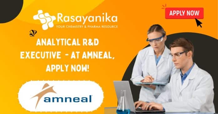 Analytical R&D Executive - at Amneal