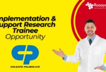 Research Trainee at Colgate-Palmolive, Chem & Pharma Apply Now!