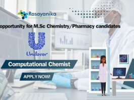 Unilever Computational Chemist job opportunity