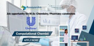 Unilever Computational Chemist job opportunity