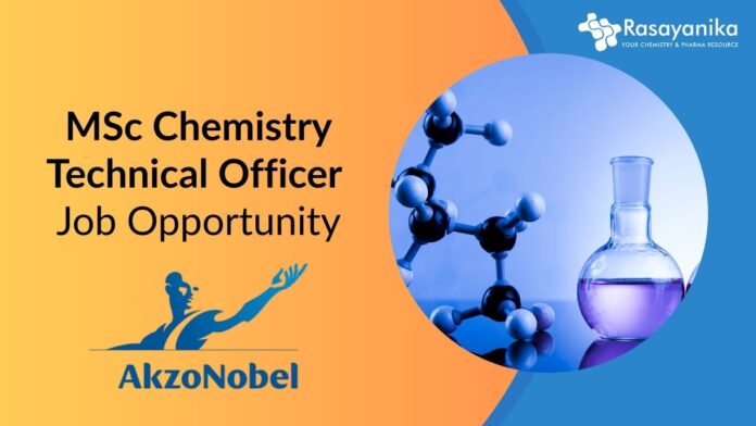 MSc Chemistry Technical Officer Job Opportunity