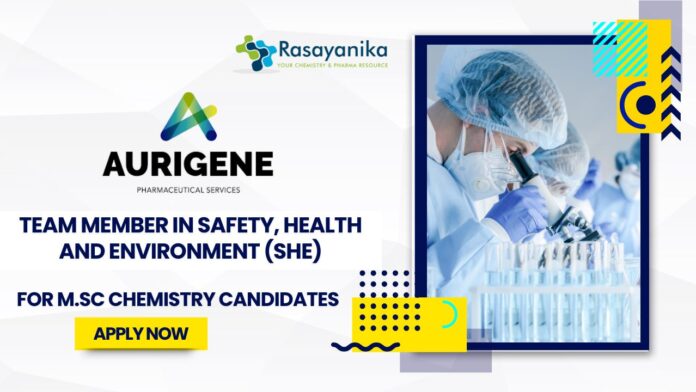 Aurigene Chemistry Jobs in R&D