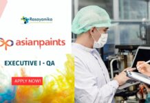 Asian paints QA Executive job