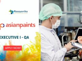 Asian paints QA Executive job