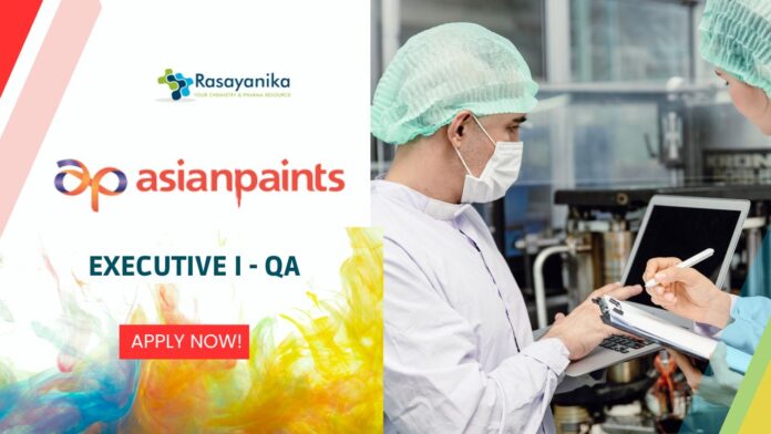 Asian paints QA Executive job