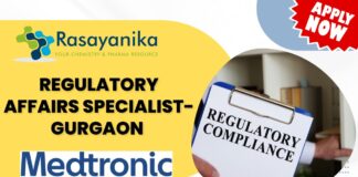 Regulatory Affairs Specialist- Gurgaon