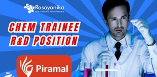 Chem Trainee R&D Position