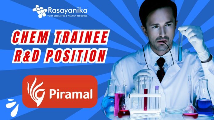 Chem Trainee R&D Position