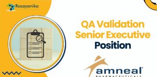 QA Validation Senior Executive Position