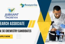 Jubilant Research Associate jobs