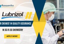 Lubrizol Corporation Chemistry QA jobs