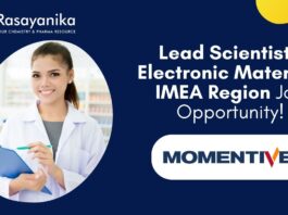 Lead Scientist - Electronic Materials IMEA Region Job Opportunity!
