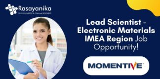 Lead Scientist - Electronic Materials IMEA Region Job Opportunity!