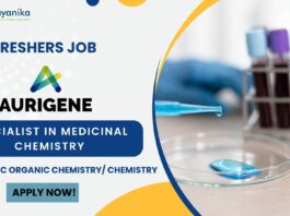 Freshers Job at Aurigene Pharma for PhD/M.Sc Chemistry - Apply!