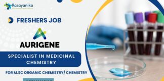 Freshers Job at Aurigene Pharma for PhD/M.Sc Chemistry - Apply!