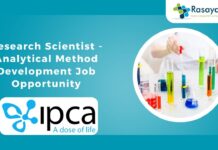 Research Scientist - Analytical Method Development Job Opportunity