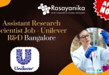 Assistant Research Scientist Job - Unilever R&D Bangalore