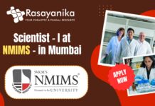 Scientist - I at NMIMS - in Mumbai