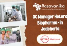 QC Manager Hetero Biopharma - in Jadcherla