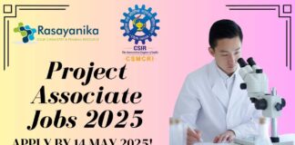 CSIR CSMCRI Project Associate Jobs 2025 Apply by 14 May