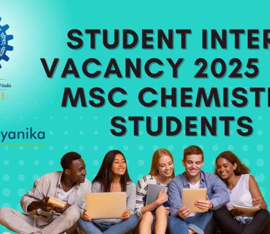 CSIR-CSMCRI Student Intern Vacancy 2025 for MSc Chemistry - Apply Now!