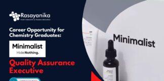 Career Opportunity for Chemistry Graduates: Quality Assurance Executive Job at Minimalist- Apply Now