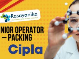 Cipla Junior Operator – Packing Job in Sikkim | Apply Now