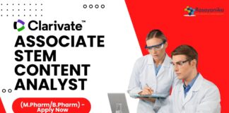 Clarivate - Associate STEM Content Analyst (M.PharmB.Pharm) - Apply Now