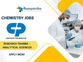 Colgate-Palmolive Chemistry Research Trainee