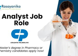 _Colgate-Palmolive Analyst – Master’s degree in Pharmacy or Chemistry Candidates Apply for the Environmental Health Role.