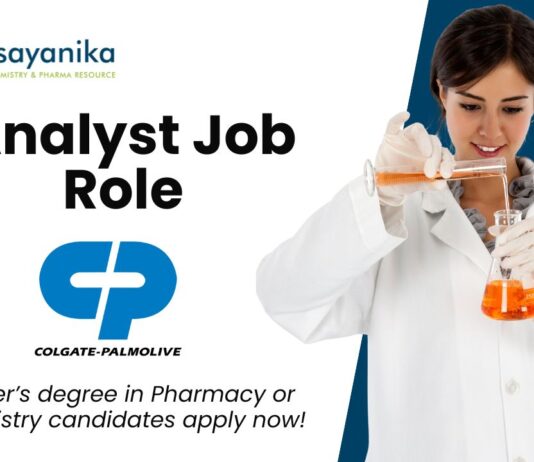_Colgate-Palmolive Analyst – Master’s degree in Pharmacy or Chemistry Candidates Apply for the Environmental Health Role.