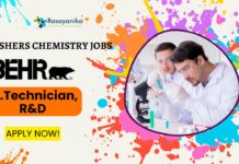 Freshers Chemistry job at Behr Paint