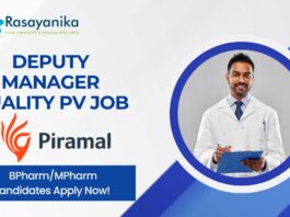 Deputy Manager Quality PV Job at Piramal Pharma – BPharmMPharm Candidates Apply Now!