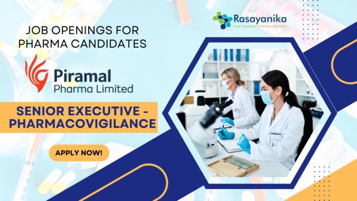 Piramal Executive Job Openings - Pharma Apply Online