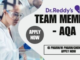 Dr. Reddy's Pharma & Chemistry Vacancy - Apply Now