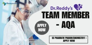 Dr. Reddy's Pharma & Chemistry Vacancy - Apply Now