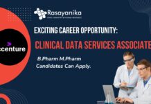 Exciting Career Opportunity: Clinical Data Services Associate Job at Accenture India- B.Pharm M.Pharm Candidates Can Apply. 