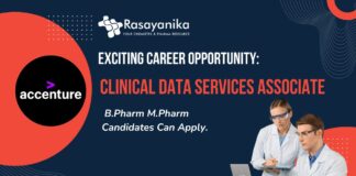 Exciting Career Opportunity: Clinical Data Services Associate Job at Accenture India- B.Pharm M.Pharm Candidates Can Apply. 