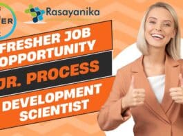 Fresher Job Opportunity Jr. Process Development Scientist