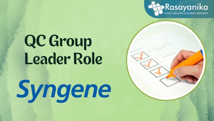 QC Group Leader Role