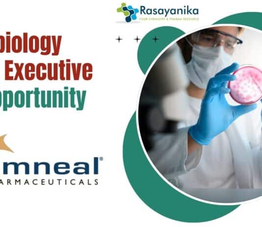 Microbiology Senior Executive Job Opportunity