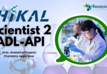 Hikal Pharmaceuticals Scientist 2 - ADL-API - M.Sc. AnalyticalOrganic Chemistry Apply Now 