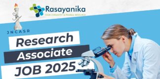 JNCASR Research Associate Job 2025 Apply by May 7