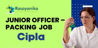 Junior Officer – Packing Job in Sikkim | B.Pharm/B.Sc Candidates Apply Now!