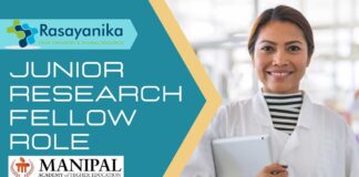 Junior Research Fellow Role at MAHE – ChemistryPhysics Apply