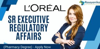 L'Oreal - Sr Executive - Regulatory Affairs (Pharmacy Degree) - Apply Now (1)